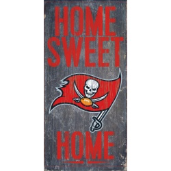 Tampa Bay Buccaneers Wood Sign - Home Sweet Home 6x12