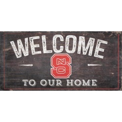 North Carolina State Wolfpack Sign Wood 6x12 Welcome To Our Home Design - Special Order