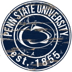 Penn State Nittany Lions Wood Sign - 24 Round - Special Order