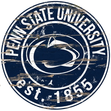 Penn State Nittany Lions Wood Sign - 24 Round - Special Order