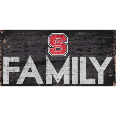 North Carolina State Wolfpack Sign Wood 12x6 Family Design - Special Order