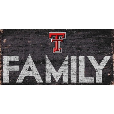 Texas Tech Red Raiders Sign Wood 12x6 Family Design - Special Order