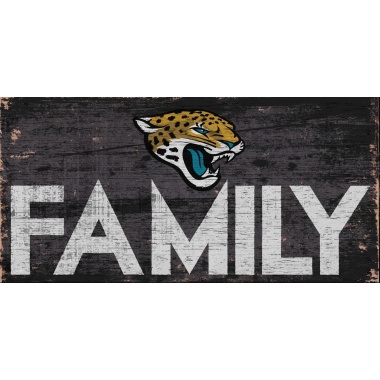 Jacksonville Jaguars Sign Wood 12x6 Family Design - Special Order