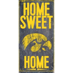 Iowa Hawkeyes Wood Sign - Home Sweet Home 6x12 - Special Order