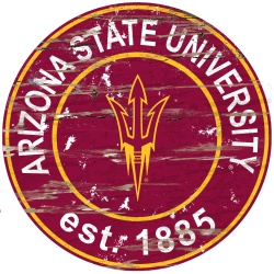 Arizona State Sun Devils Wood Sign - 24 Round - Special Order