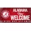 Alabama Crimson Tide Wood Sign Fans Welcome 12x6