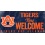 Auburn Tigers Sign Wood 12x6 Fans Welcome Design