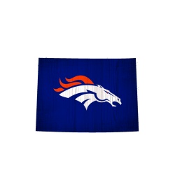 Denver Broncos Sign Wood Logo State Design - Special Order