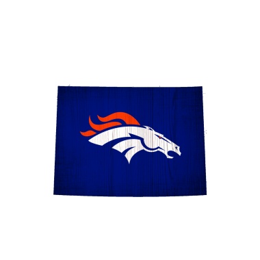 Denver Broncos Sign Wood Logo State Design - Special Order