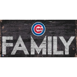 Chicago Cubs Sign Wood 12x6 Family Design - Special Order