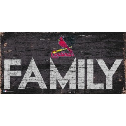 St. Louis Cardinals Sign Wood 12x6 Family Design - Special Order