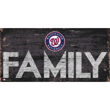 Washington Nationals Sign Wood 12x6 Family Design - Special Order