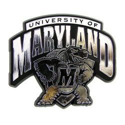 Maryland Terrapins Auto Emblem - Silver - Special Order