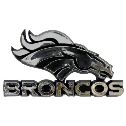 Denver Broncos Auto Emblem - Silver