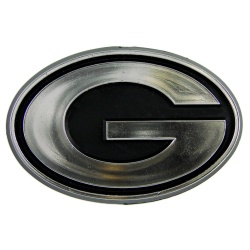 Green Bay Packers Auto Emblem - Silver