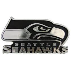 Seattle Seahawks Auto Emblem - Silver