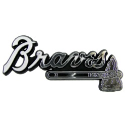 Atlanta Braves Auto Emblem - Silver