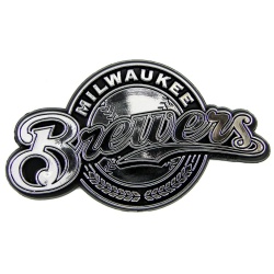 Milwaukee Brewers Auto Emblem - Silver - Special Order