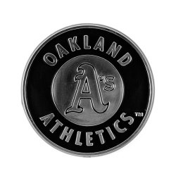 Oakland Athletics Auto Emblem - Silver - Special Order