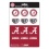 Alabama Crimson Tide Decal Set Mini 12 Pack