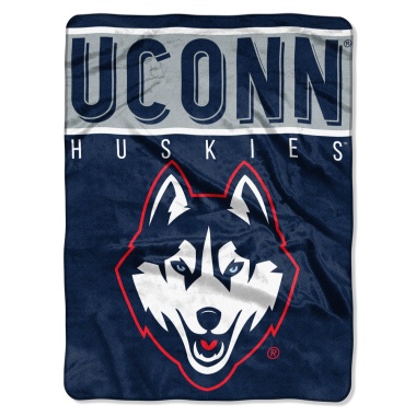 Connecticut Huskies Blanket 60x80 Raschel Basic Design - Special Order