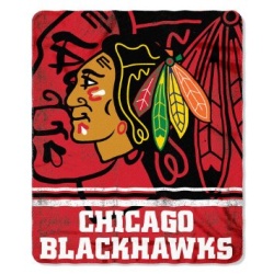 Chicago Blackhawks Blanket 50x60 Fleece Fade Away Design