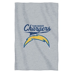 Los Angeles Chargers Blanket 54x84 Sweatshirt Script Design San Diego Throwback