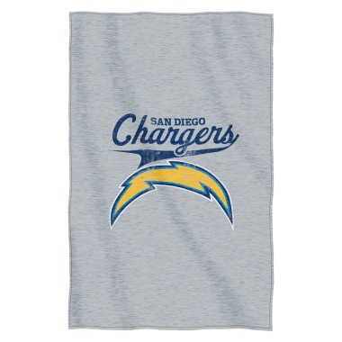 Los Angeles Chargers Blanket 54x84 Sweatshirt Script Design San Diego Throwback