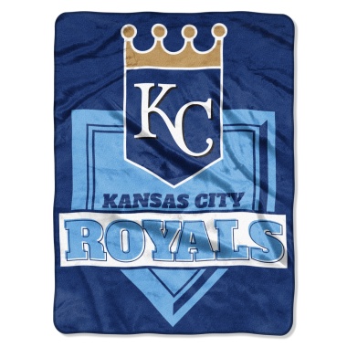 Kansas City Royals Blanket 60x80 Raschel Home Plate Design