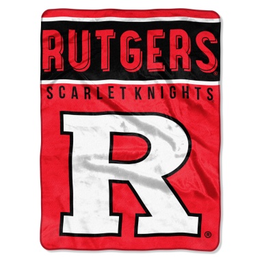 Rutgers Scarlet Knights Blanket 60x80 Raschel Basic Design - Special Order