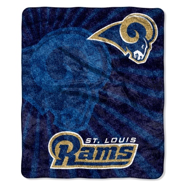 Los Angeles Rams Blanket 50x60 Sherpa Strobe Design