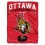 Ottawa Senators Blanket 60x80 Raschel Inspired Design - Special Order