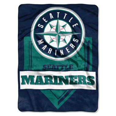 Seattle Mariners Blanket 60x80 Raschel Home Plate Design - Special Order