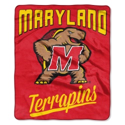 Maryland Terrapins Blanket 50x60 Raschel Alumni Design - Special Order