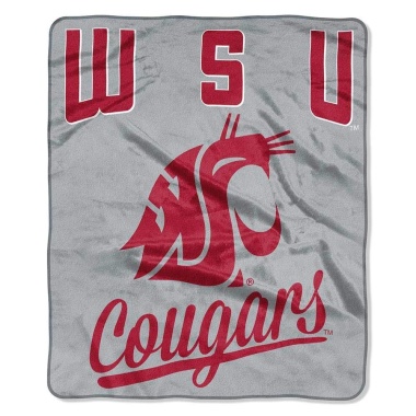 Washington State Cougars Blanket 50x60 Raschel Alumni Design - Special Order