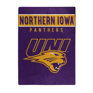 Northern Iowa Panthers Blanket 60x80 Raschel Basic Design - Special Order