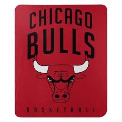 Chicago Bulls Blanket 50x60 Fleece Layup Design