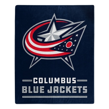 Columbus Blue Jackets Blanket 50x60 Raschel Interference Design - Special Order