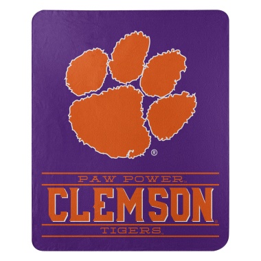 Clemson Tigers Blanket 50x60 Fleece Control Design