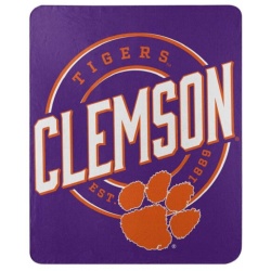 Clemson Tigers Blanket 50x60 Fleece Campaign Design