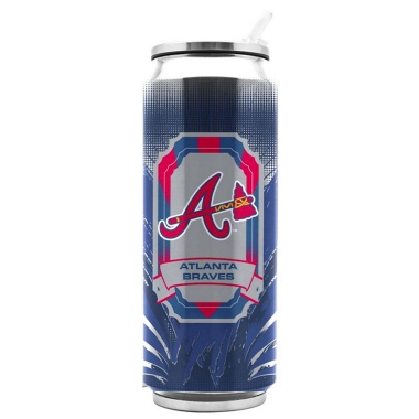 Atlanta Braves Stainless Steel Thermo Can - 16.9 ounces - Special Order