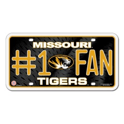 Missouri Tigers License Plate #1 Fan - Special Order