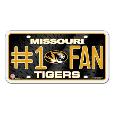 Missouri Tigers License Plate #1 Fan - Special Order