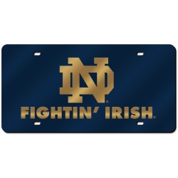 Notre Dame Fighting Irish License Plate Laser Cut Navy