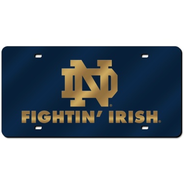 Notre Dame Fighting Irish License Plate Laser Cut Navy