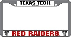 Texas Tech Red Raiders License Plate Frame Chrome - Special Order