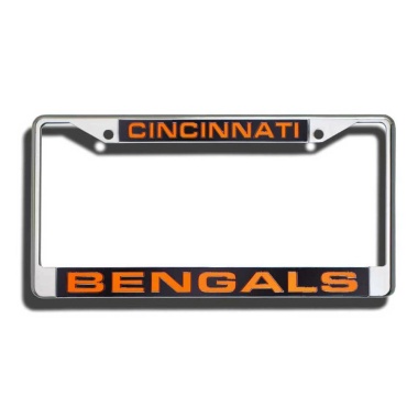 Cincinnati Bengals License Plate Frame Laser Cut Chrome - Special Order