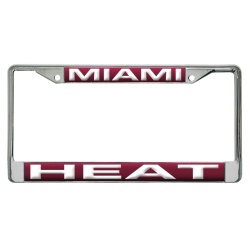 Miami Heat License Plate Frame Laser Cut Chrome