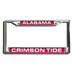 Alabama Crimson Tide License Plate Frame Laser Cut Chrome