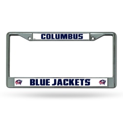 Columbus Blue Jackets License Plate Frame Chrome - Special Order